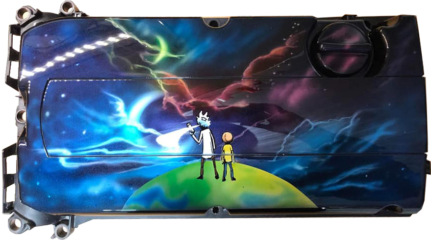 Rick and Morty Engine Cover